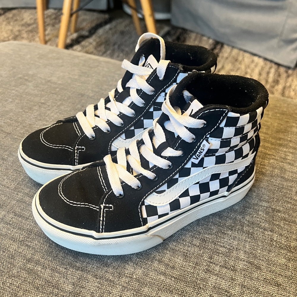 Vans high tops kids size 1. Like new